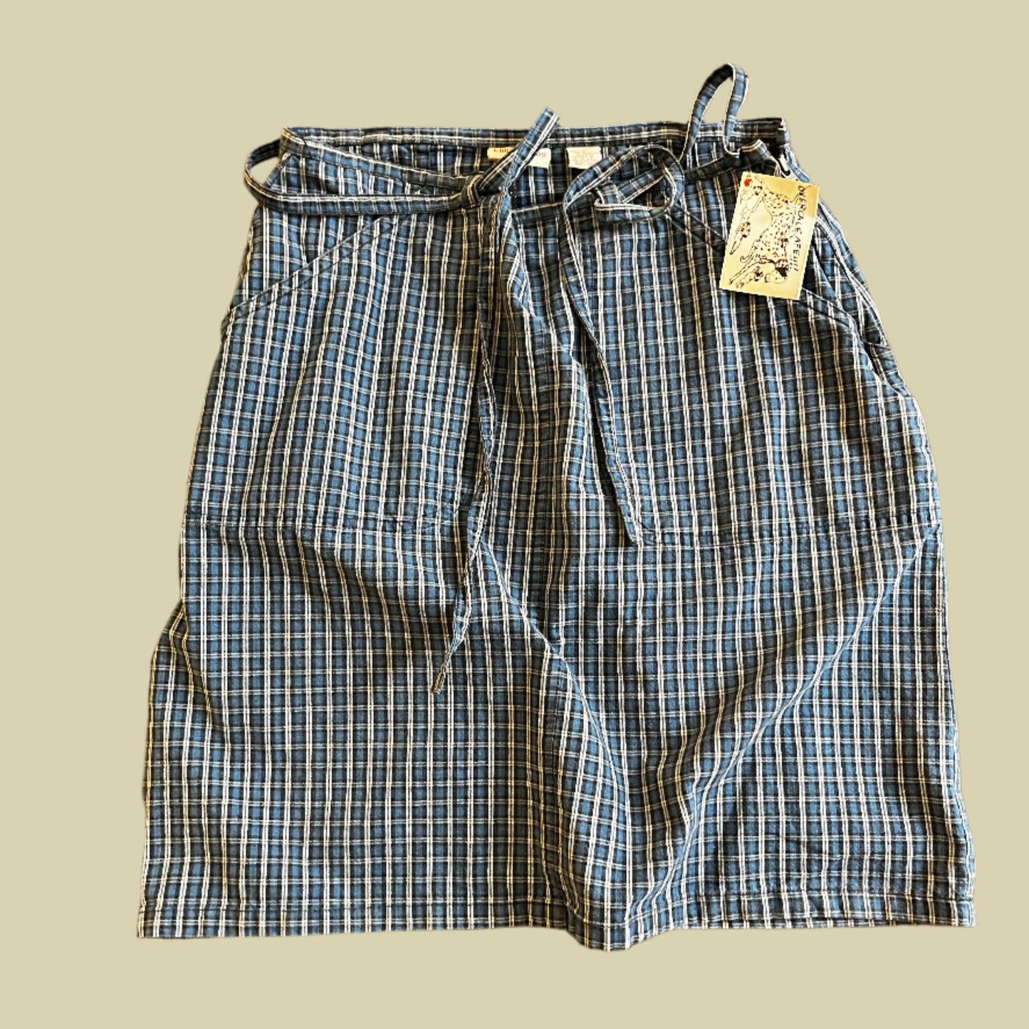 Falda mezclilla delgada a cuadros