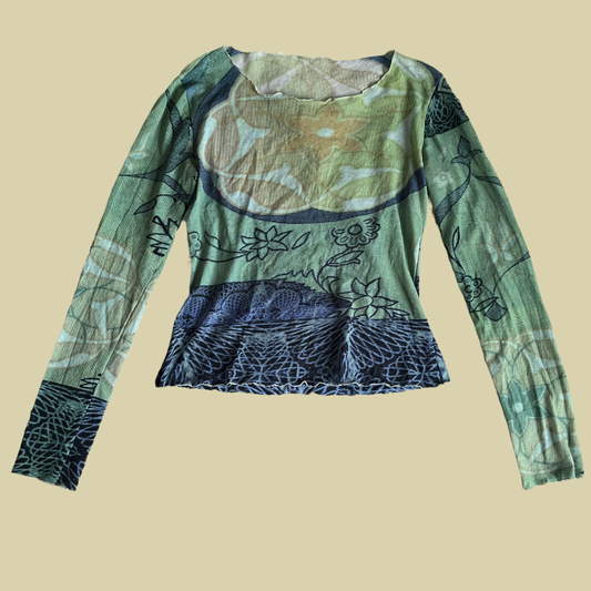 Blusa mesh 90s